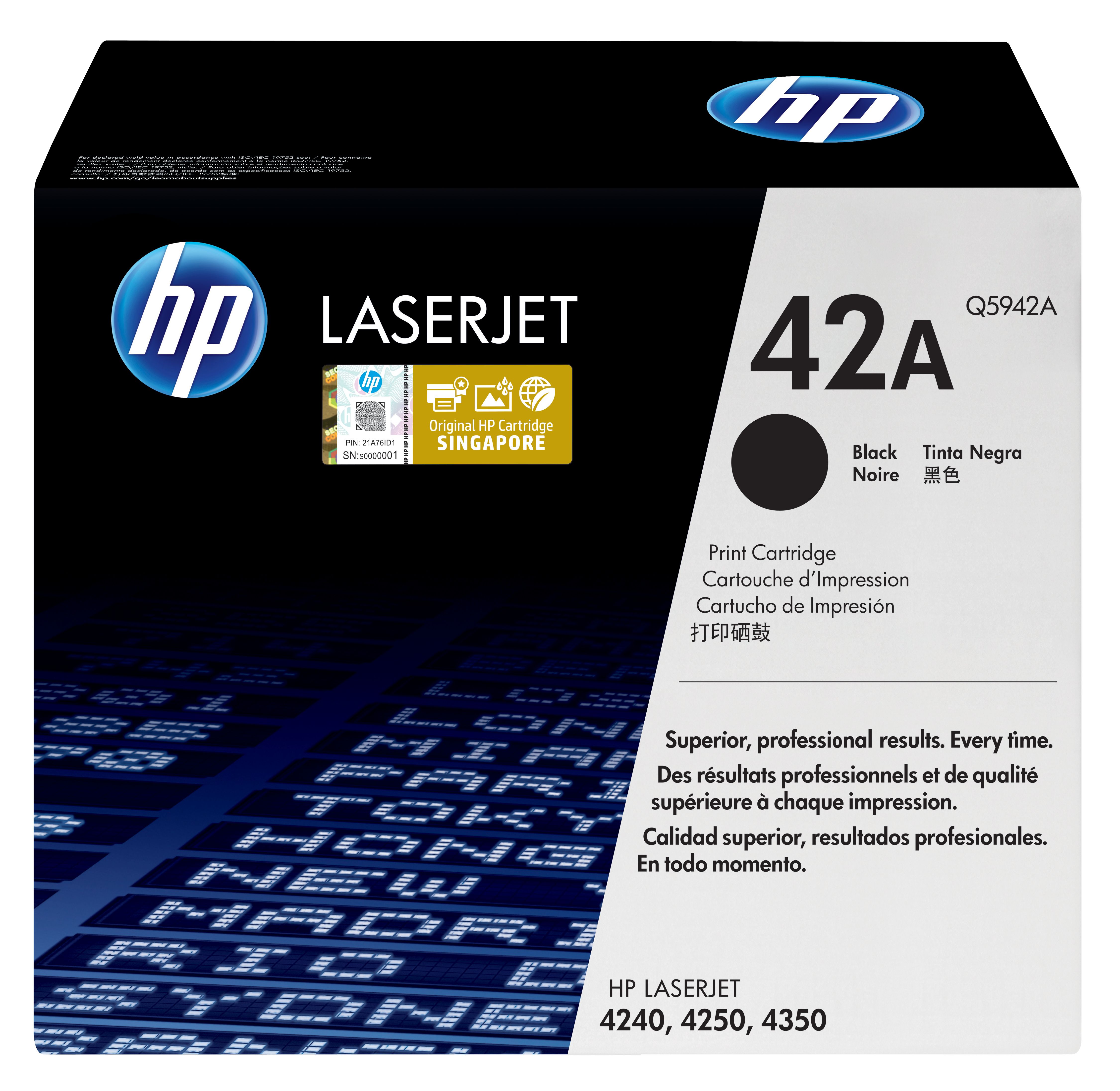 HP 42A Zwart Originele Toner Cartridge (Q5942A)
