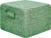 Beliani DHADAR Poef - Groen - Jute - Bohemian - Rechthoek - 45 x 45 x 30 cm