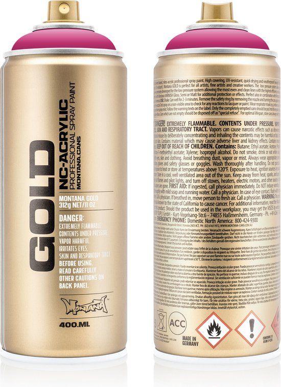 Montana GOLD S4010 Shock Pink spuitbus 400ml
