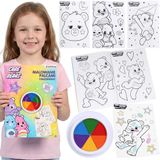 sarcia.eu Care Bears Vingerverf in 6 kleuren + kleurplaten, creatieve set voor meisjes, kunstset