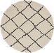Mint rugs Rond hoogpolig vloerkleed Allure - crème/zwart 160 cm rond