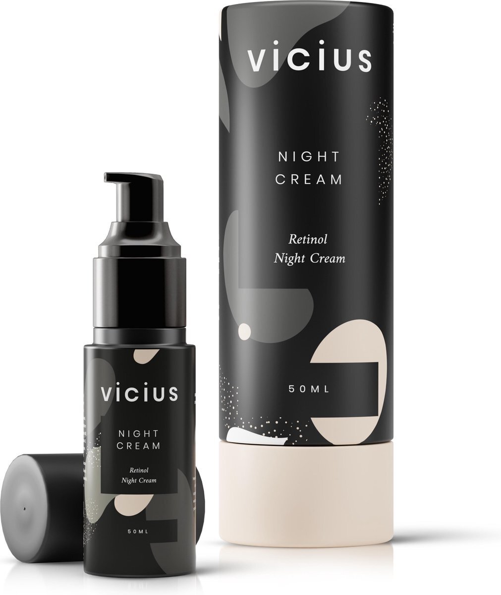 Vicius Vicius® - Nachtcrème voor vrouwen - Retinol - Anti rimpel crème - Hydraterende gezichtscrème - 50ml