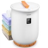 SereneLife Handdoekverwarmer – 20 liter Towel warmer met digitaal display – Instelbare verwarmingstijd van 20–90 minuten en geurhouder – Wit