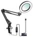 Lampe loupe LED avec pince, grossissement 10x, 72 LED, 3 modes de couleur, noir