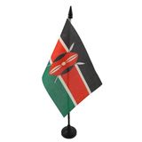 AZ FLAG Tafelvlag Kenia 15x10 cm Keniaans Polyester 100D Plastic Voet