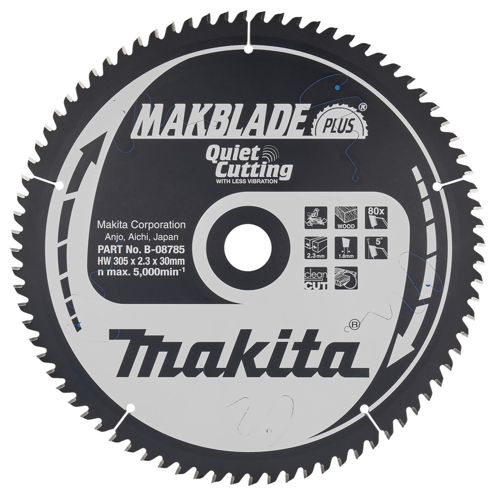 Makita Afkortzaagblad Hout 305x30x80T 5G - B-08785