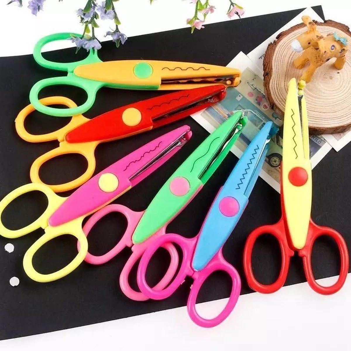 LOUZIR 6 stuks kartelschaar set voor kinderen - Kinderschaar - Zigzagschaar - Knutselschaar - Creatief