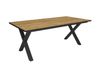 Table à manger effet bois chêne et noir 194x90x74cm