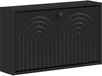 vidaXL Wandgemonteerde Schoenenkast ALKMAAR 71 x 17 x 43 cm Zwart