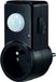 ECO-Light Zwarte PIR-bewegingssensor met stekker, model CP-10C, artikelnummer EC20344, ECO-uitvoering