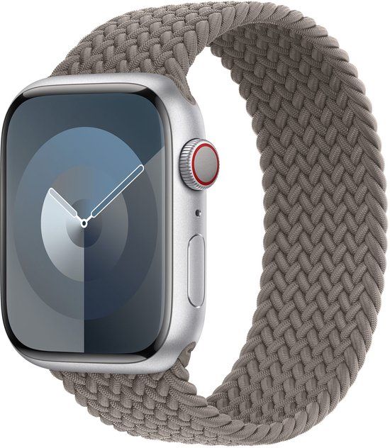 Apple Gevlochten solobandje voor de Apple Watch | 44/45/46/49 mm - Maat 10 - Clay