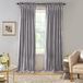 Elrene Home Fashions Korena Tie-Top geplet fluwelen gordijnpaneel, rustiek-chic gordijnpaneel voor woonkamer of slaapkamer, 127 bij 224 cm, grijs, 1 paneel