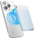 Elago Support de carte magnétique en silicone, MagSafe, bleu clair