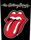 Rock Off The Rolling Stones - Plastered Tongue Rugpatch - Zwart