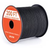 VEVOR Paracord Touw 4 mm X 60 m Nylon Parachutekoord Type 550 Zwart
