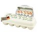 Koziol EGGS TO GO Eierdoos voor 10 eieren, opbergdoos met clipsluiting, eierdoos voor koelkast, eierdoos van kunststof, eierdoos (10 eieren, crème)
