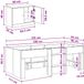 vidaXL Bedframe in loft met kast met deur, 3-delig, Sonoma, grijs