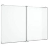 vidaXL Whiteboard magnetisch inklapbaar 120x100x1,7 cm aluminium