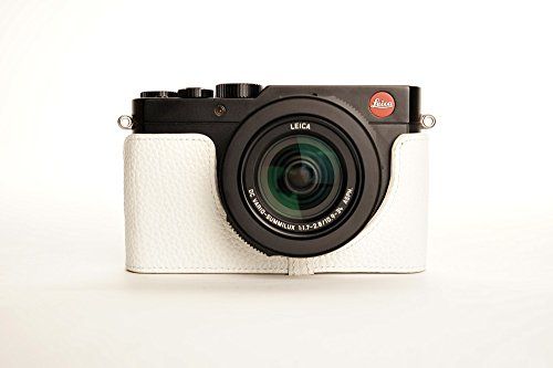 TP Handgemaakte Echt Lederen Half Camera Case Tas Cover Voor Leica D-LUX Typ 109 D-LUX7 - Wit