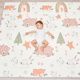 SUPERBE BEBE Omkeerbare en niet-giftige dikke opvouwbare waterdichte schuim baby speelmat 150 x 180 x 1 cm. vloermat voor kinderen peuters kinderen. voor jongen of meisje kinderkamer. Extra grote maat