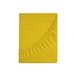 Zer0bed, Hoeslaken voor Frans bed, effen, 100% katoen, maxi-hoek 30 cm, Frans bed, geel, 130 x 200 cm