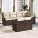 Maison Exclusive - Set de deux bancs de jardin, marron, en polyrotin