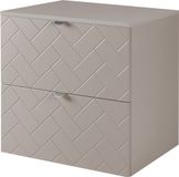 3E 3xE living.com Badkamerkast, kasjmier met zilveren handgreep / met bovenblad, breedte 60 cm