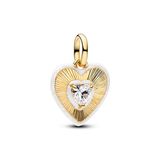 Pandora Stralend Wit Hart Medaillonbedel 764409C01