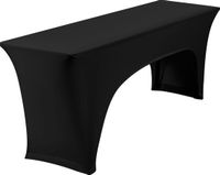 Goodivery Housse de table élastique pour décoration de fête, Convient pour table de jardin, Noir