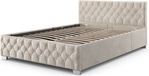 Juskys Gestoffeerd Bed Nizza - 120 x 200 cm - Beige
