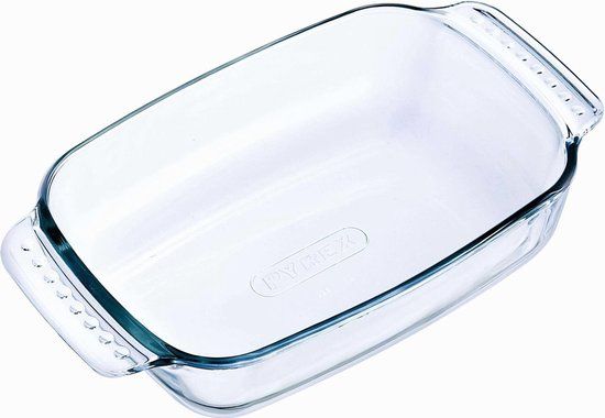 PYREX - 3x Rechthoekige glazen ovenschaal - 0,7 liter - 22 x 13 x 5 cm - Transparant