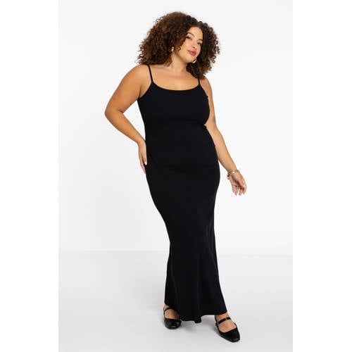 YOEK Lounge bodycon maxi jurk zwart