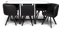 Milton & Oldbrook Eetkamerset 7-delig Sofia - Eettafel Met 6 Stoelen Marmer Wit