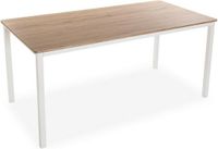 Versa Eettafel Wit Bruin Hout MDF 80 x 79 x 160 cm
