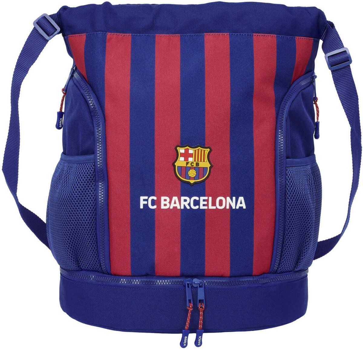 FC Barcelona rugzak, ideaal voor kinderen van verschillende leeftijden, comfortabel en veelzijdig, kwaliteit en duurzaamheid, 34 x 15 x 43 cm, marineblauw/bordeaux, marineblauw/granaatrood.
