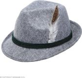 Finidi Oktoberfest Bayern hoed met veer Grijs Mannen