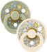 BIBS BIBS x Liberty 2 PACK Couleur Eloise - Sage Mix (forme ronde) Taille 1, 0-6 mois