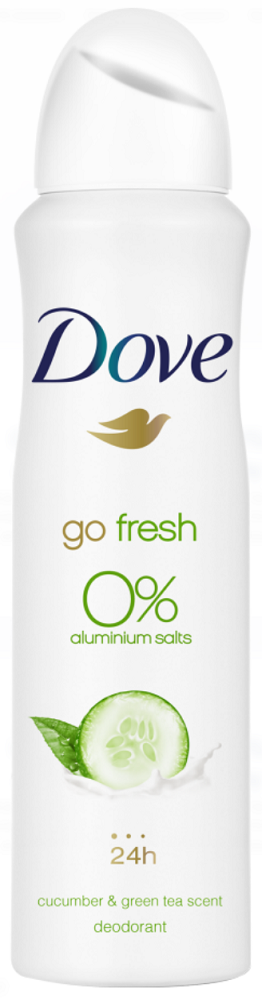 Dove Go Fresh Cucumber 0% Deodorant Spray