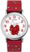 Timex X Peanuts Weekender Holiday Quartz Analogue Watch Red And Silver Case Made Of 100% Brass And Lead-Free Brass Alloy And A 100% Fabric Strap 38 TW2W80800VV