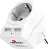 Skross USB-kabel USB 2.0 USB-C stekker, USB-C stekker 1.20 m Wit Rond