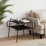 Prolenta Maison Exclusive Salontafel, zwart eikenhout, 50 x 50 x 51 cm, houtvezel