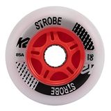 K2 Skate Strobe 90MM - 2 Pack Light Unisex - Inline Skate Rollers voor volwassenen - White - 30G3100