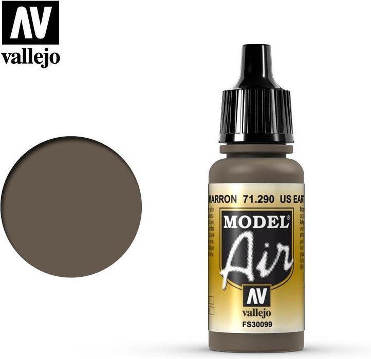 Vallejo Model Air US Earth Brown - Acryl Verf Flesje - 71290