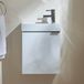 Hudson Reed Cluo Collectie meuble vasque suspendu 40cm compact - blanc - avec vasque | poignée profilée chromée