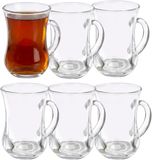 Vivalto Turkse Theeglazen - 6x stuks - glas - 150 ml