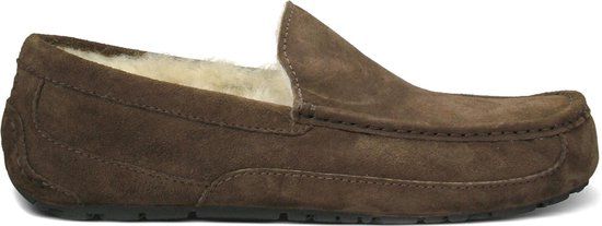UGG M Ascot Heren Sloffen - Donkerbruin - Maat 39,5