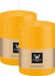 Wiedemann Bougie cylindrique/bougie pilier grande - 2x - jaune - 15 x 10 cm - 113 heures de combustion