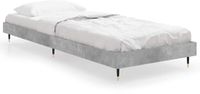 vidaXL Bedframe bewerkt hout betongrijs 75x190 cm