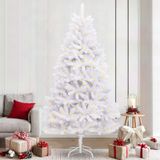 Prolenta Maison Exclusive - White Artificial Christmas Tree with 300 LED Lights, PVC and Steel