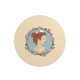 Questo Casa Ronde Digitally Printed Mouse Pad, Non-Slip Base, for Office and Home, Diameter: 22 cm
